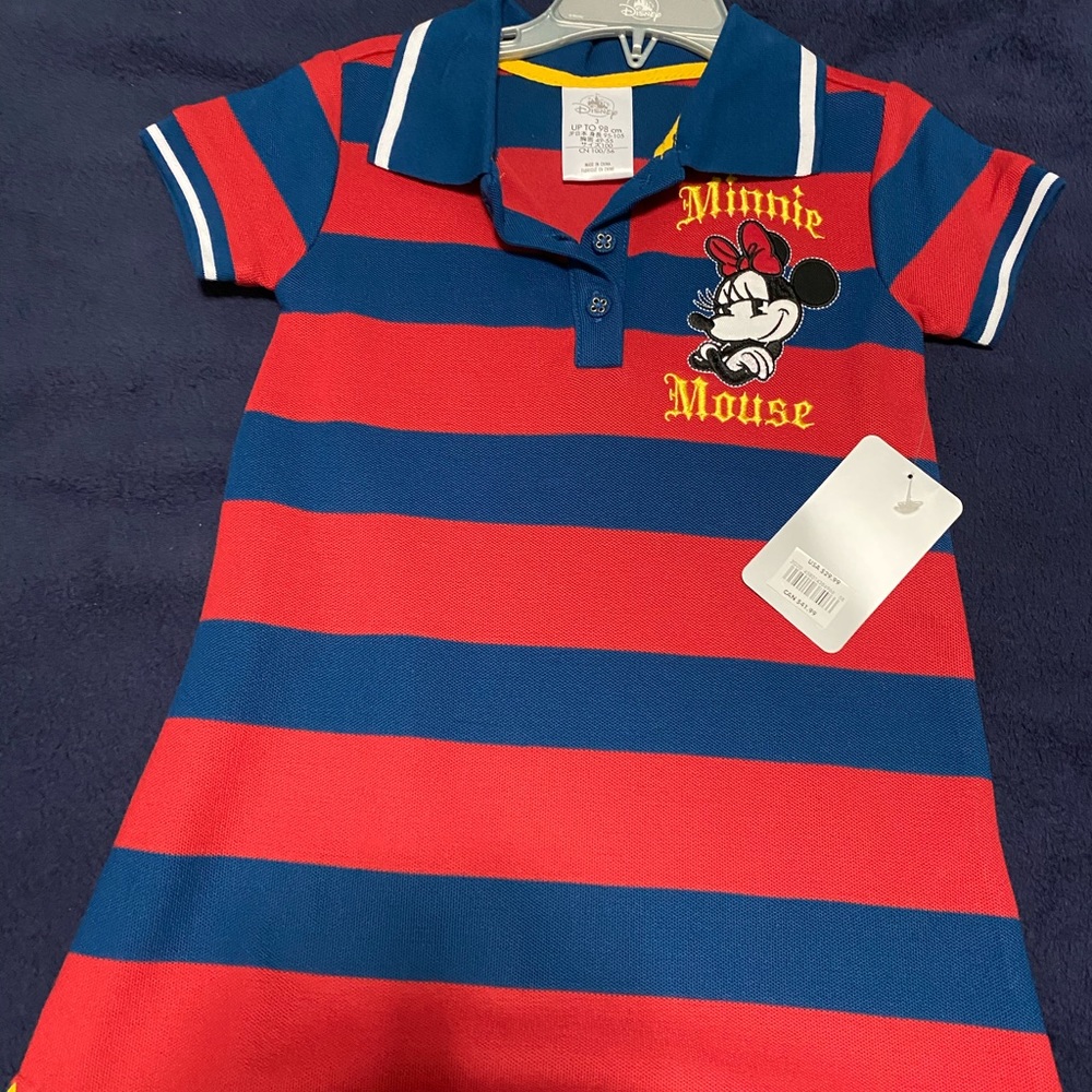 Minnie Mouse Striped Polo Shirt Dress for Girls - Picture 3 of 4